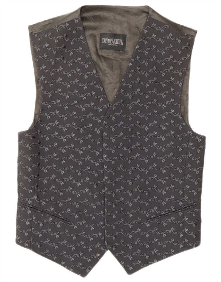 CARLO PIGNATELLI Mens 3 Piece Suit IT 48 Medium W28 L30 Grey Acetate