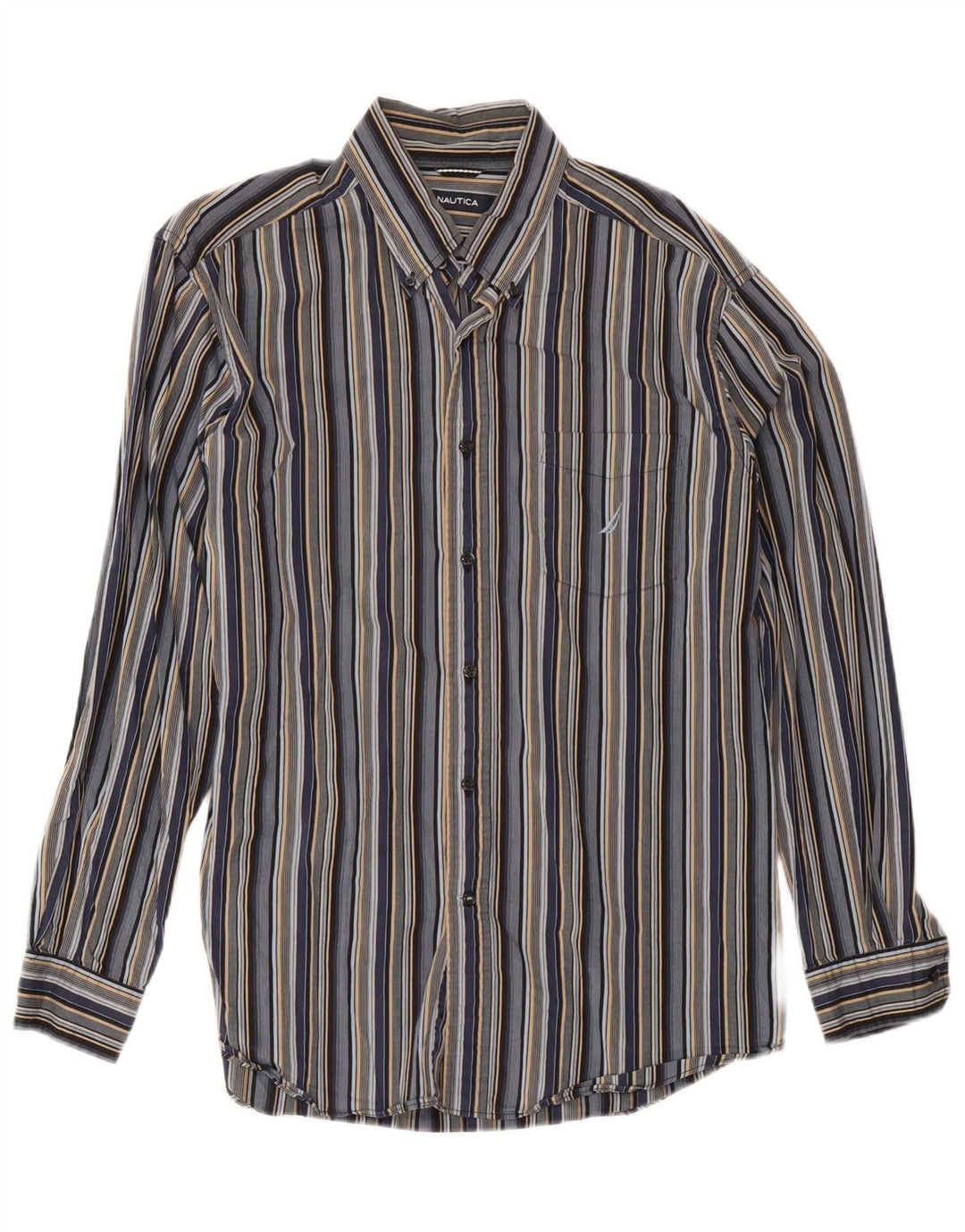 Camicia da uomo Nautica Large in cotone a righe multicolori