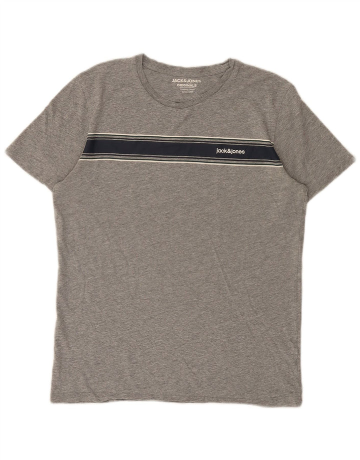 T-shirt da uomo Jack & Jones Top Small grigio color block