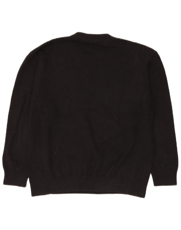 Maglione maglione girocollo da uomo Zara in cotone nero medio