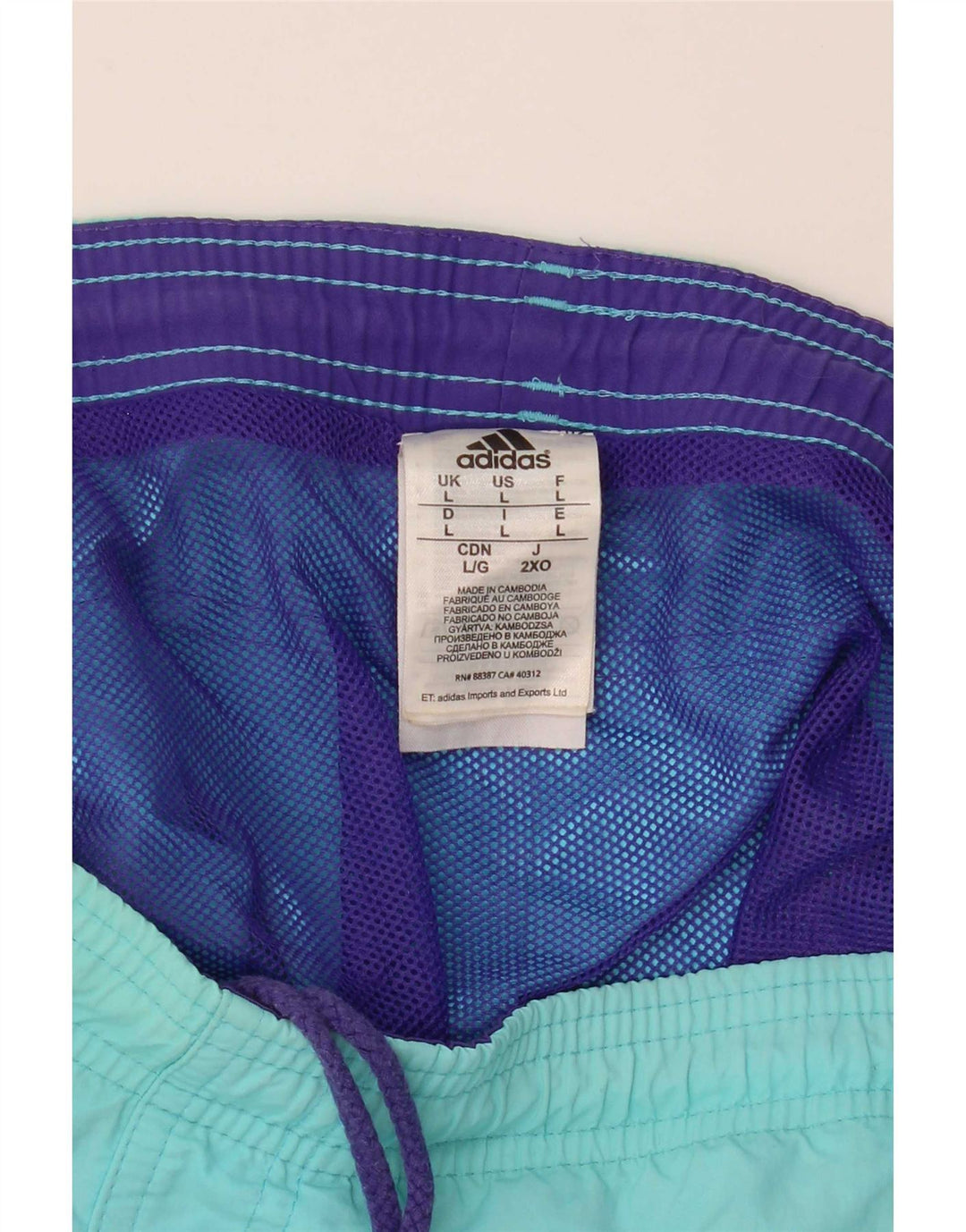 Pantaloncini da bagno da uomo Adidas Large blu in poliammide