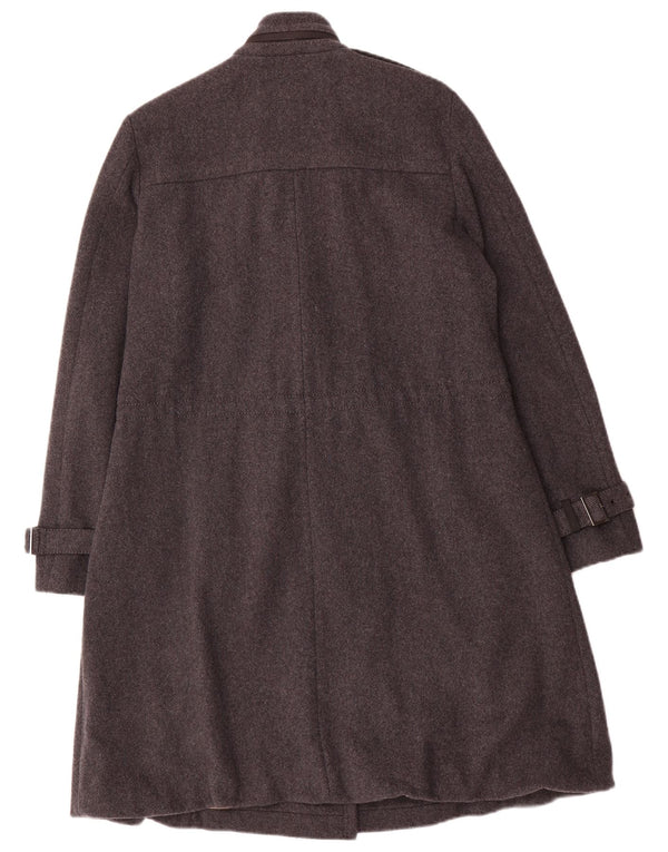 Cappotto doppiopetto militare da donna Marella UK 10 piccolo in lana grigia