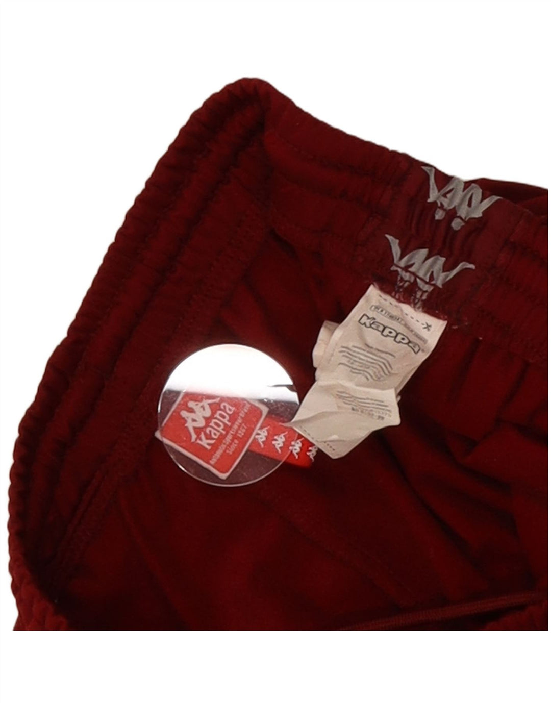 Pantaloni da tuta con grafica Kappa da uomo, grandi, in poliestere color block rosso