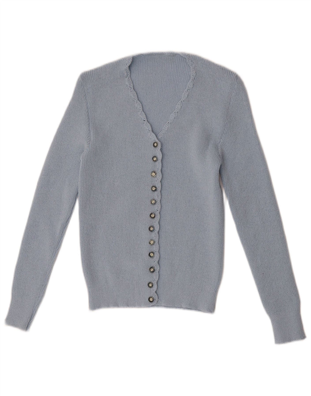 Maglione cardigan da donna vintage UK 4 XS Blu