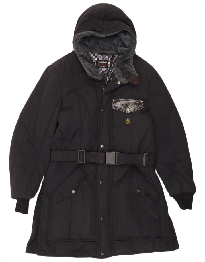 Refrigiwear Cappotto imbottito con cappuccio Sixty da uomo UK 40 Large Nero in poliammide
