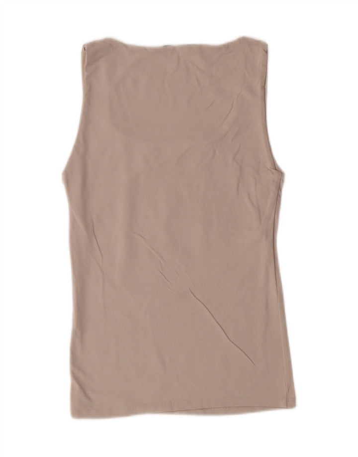 ZARA Womens Vest Top UK 8 Small Beige Polyamide Vintage Zara and Second-Hand Zara from Messina Hembry 