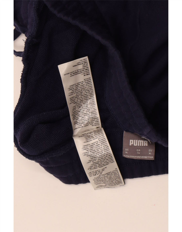 Pantaloncini sportivi da uomo Puma XL blu navy in cotone