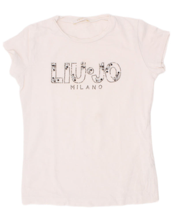 Maglietta grafica per bambina Liu Jo Top 6-7 anni in cotone bianco