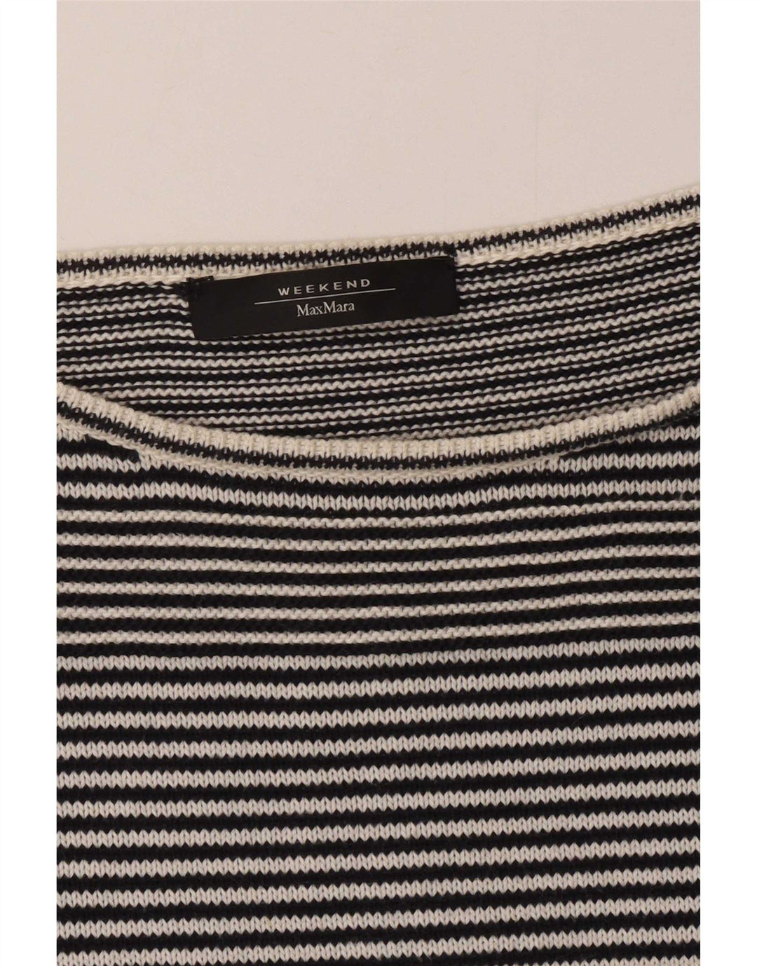 Top da weekend da donna Max Mara manica lunga UK 16 grande gessato nero