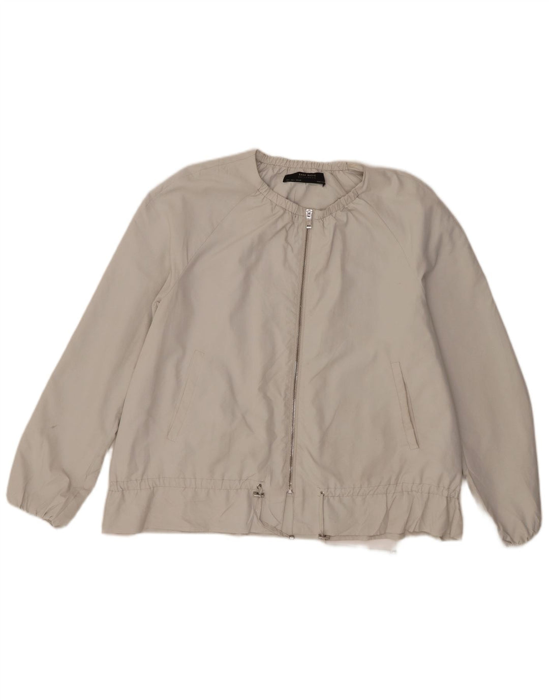 Giubbotto bomber da donna Zara UK 16 grande poliestere grigio