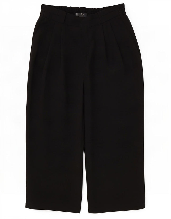 Pantaloni Capri con pegging da donna Zara grandi W30 L22 poliestere nero