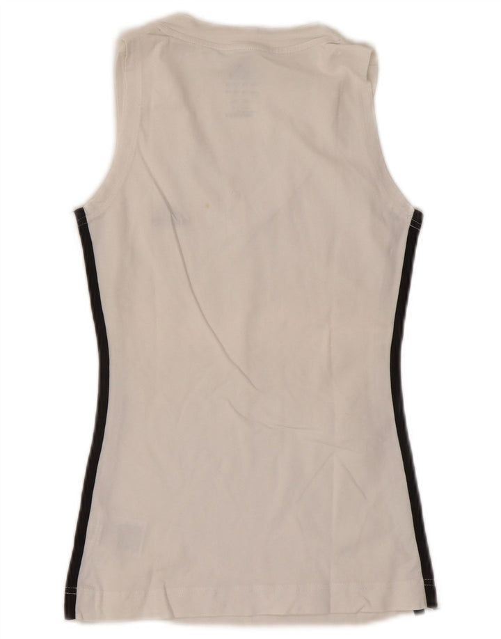 Canotta da donna Adidas UK 8 piccola in cotone bianco
