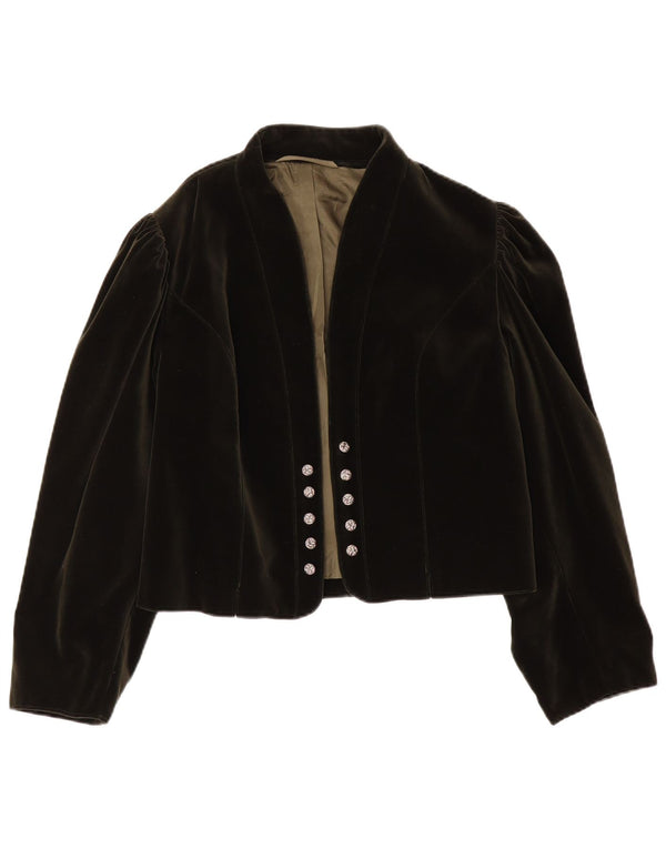 Giacca bolero in velluto da donna Trachten Gerlach EU 44 XL cotone kaki