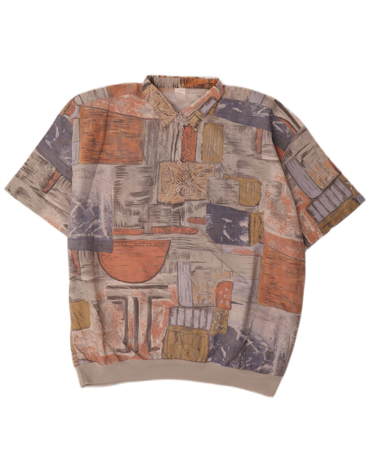 C&A Camicia pullover a maniche corte da uomo XL Patchwork multicolore