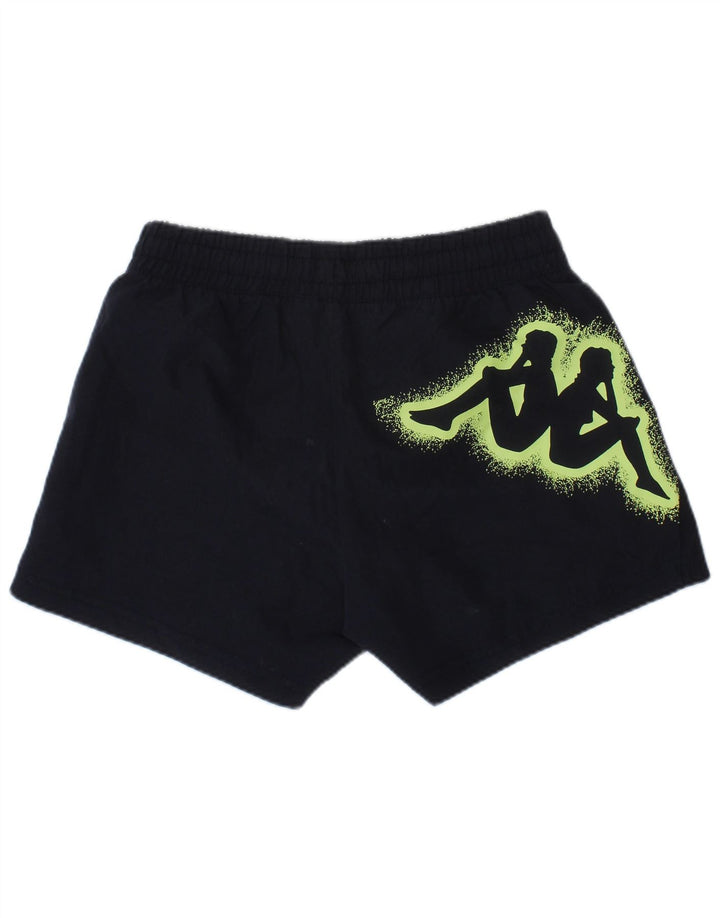 Pantaloncini sportivi grafici Kappa da bambino 6-7 anni in poliestere blu navy
