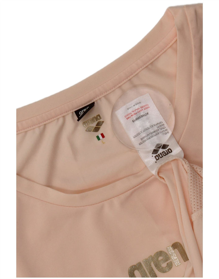 Arena Maglietta da donna Top UK 14 Large Rosa Poliestere