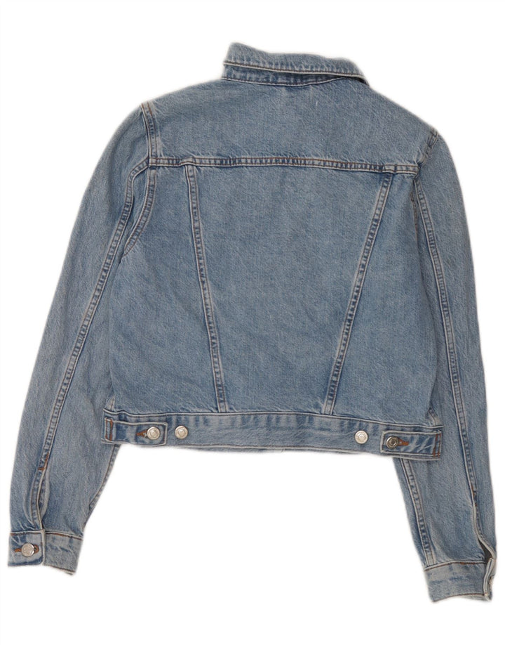 Giacca in denim corto da donna Topshop UK 8 piccolo cotone blu