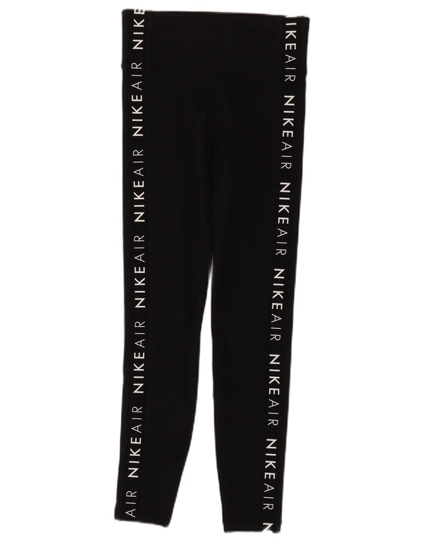 Leggings grafici da donna Nike UK 6 XS cotone nero