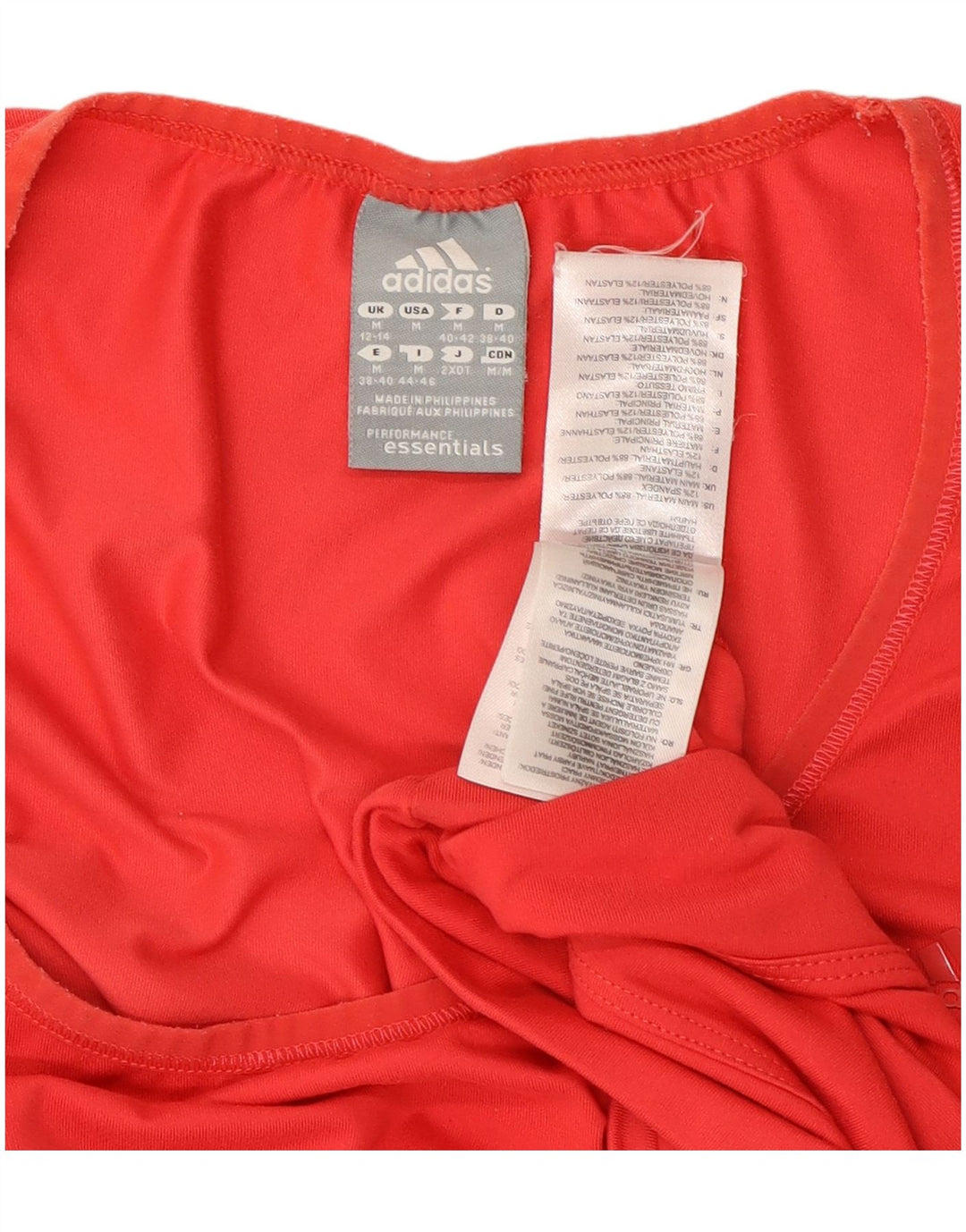 T-shirt ADIDAS da donna Climalite UK 12/14 poliestere rosso medio