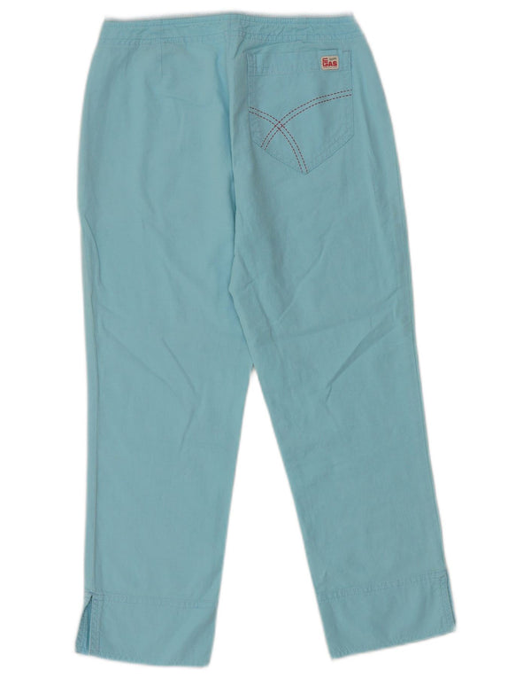 Pantaloni Capri dritti da donna Gas W26 L21 cotone turchese