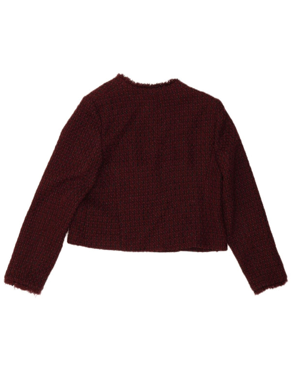 Giacca Bolero da donna Marks & Spencer Straight Fit UK 10 piccola Borgogna