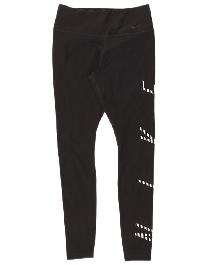 Leggings grafici Nike Dri Fit da donna UK 12 medio nero