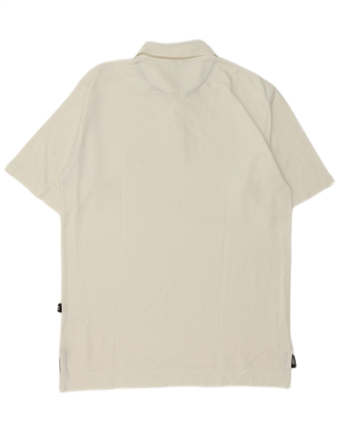 Polo Adidas da uomo UK 38/40 cotone bianco medio