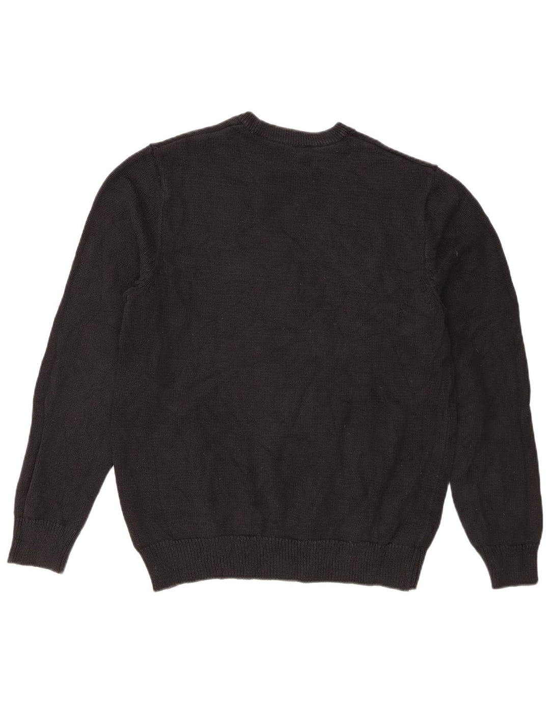 Maglione da uomo girocollo Chaps in cotone nero medio