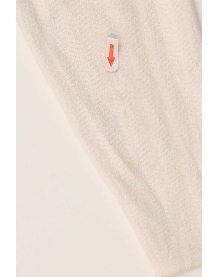 Top Zara da donna a maniche lunghe UK 18 XL bianco a spina di pesce