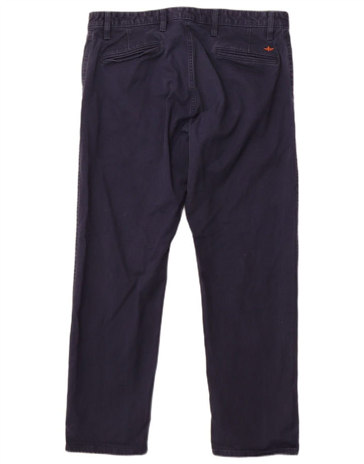 Pantaloni chino dritti da uomo Dockers W36 L30 in cotone blu navy