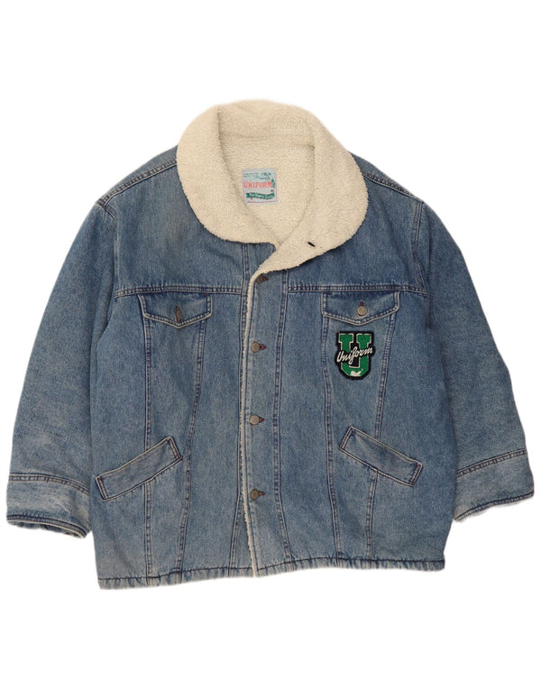 UNIFORM Giacca da uomo in denim Sherpa UK 42 XL Blu