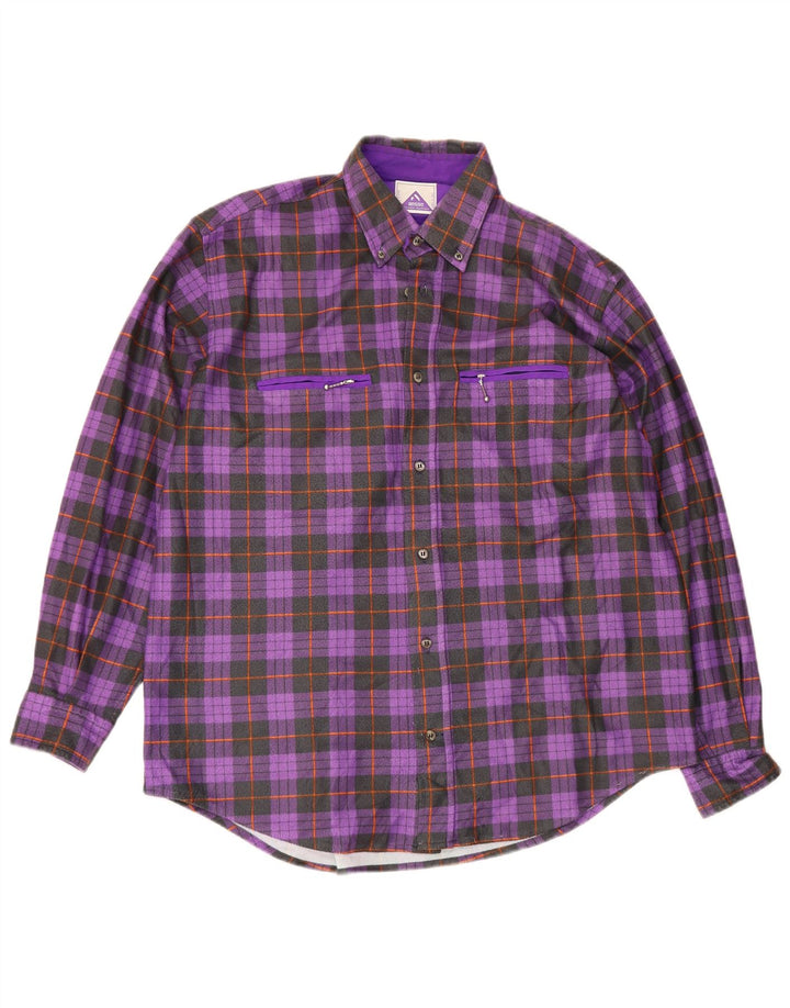 Camicia da uomo Aesse a quadri viola grandi