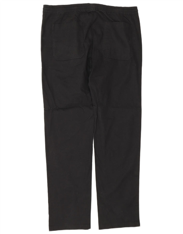 Pantaloni chino dritti da uomo Marks & Spencer W38 L33 cotone nero