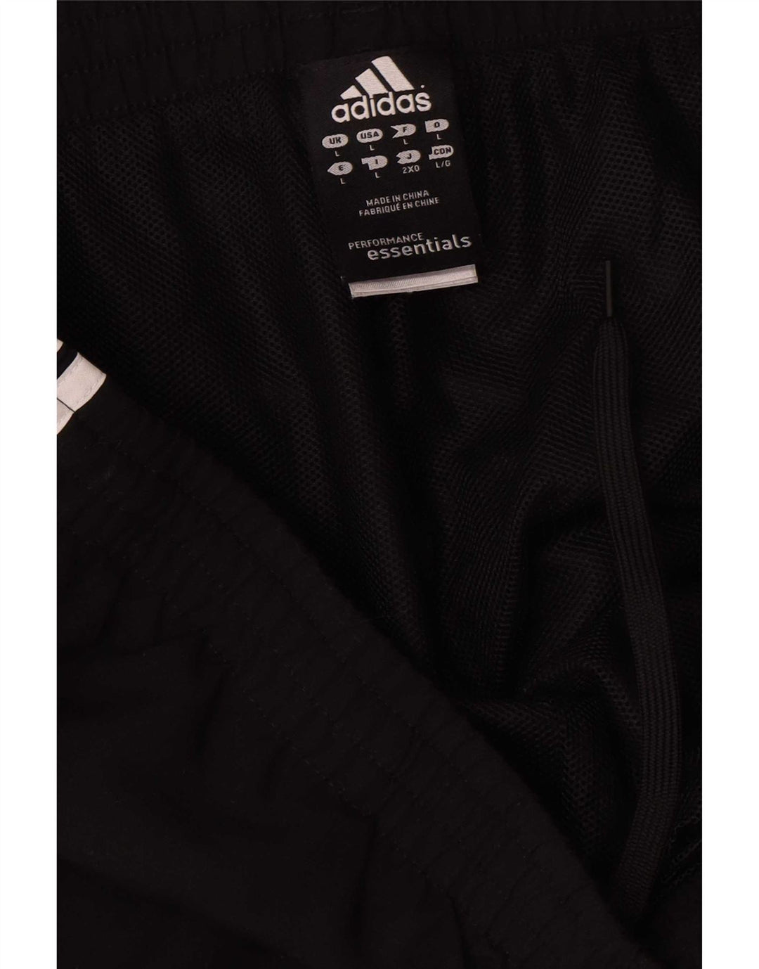 Pantaloni da tuta Adidas Climalite da uomo grandi in poliestere nero