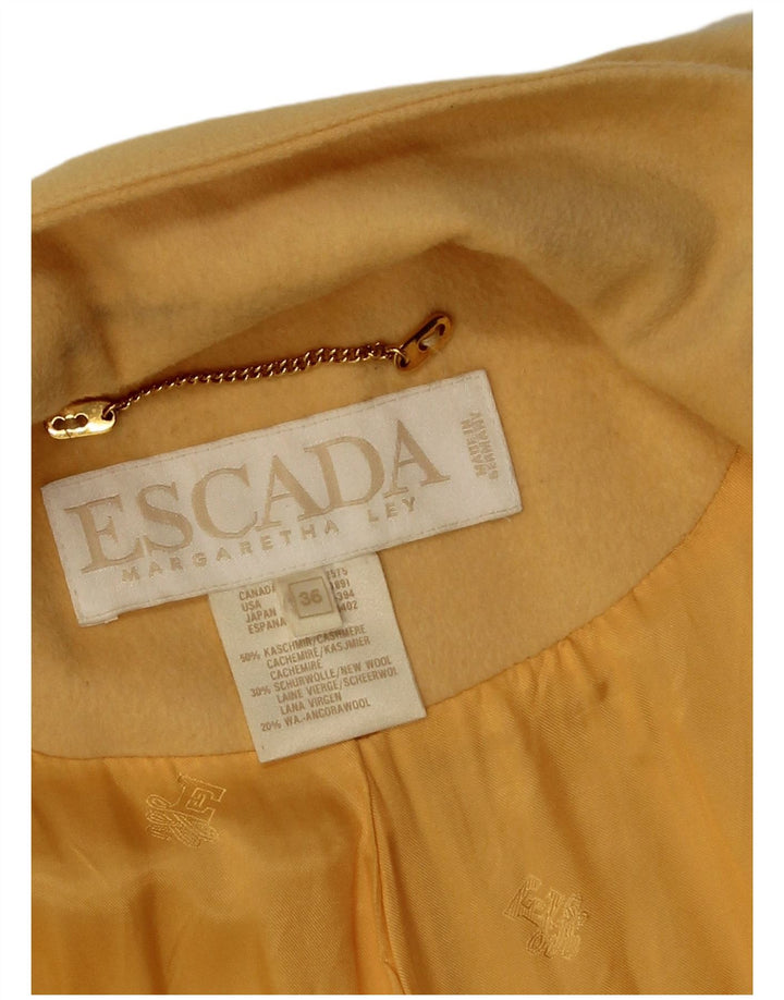 Soprabito oversize da donna Escada Margaretha Ley EU 36 piccolo cashmere giallo