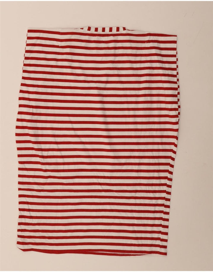 Abito T-shirt oversize da donna Zara UK 14 rosso medio a righe