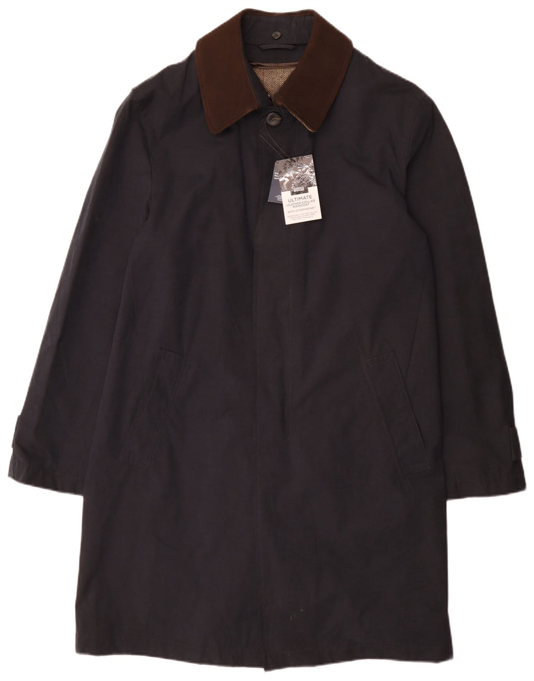 Cappotto giacca a vento da uomo Marks & Spencer UK 36 piccolo blu navy classico