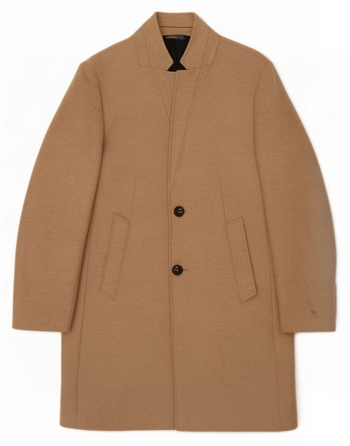 Cappotto da uomo Zara UK 38 Lana beige medio