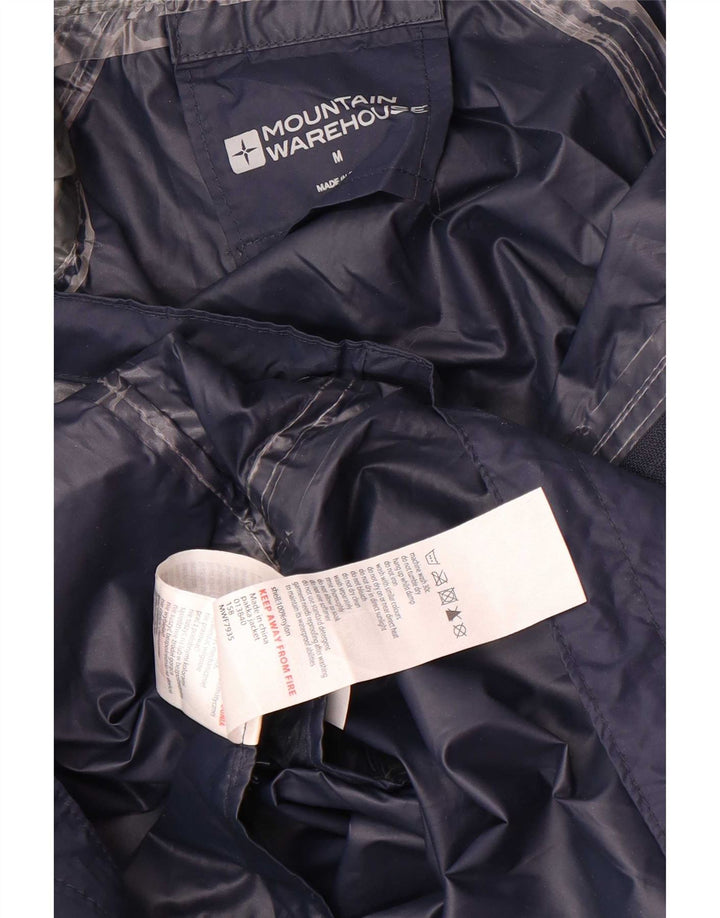 Giacca antipioggia da uomo con cappuccio Mountain Warehouse UK 38 nylon medio blu navy