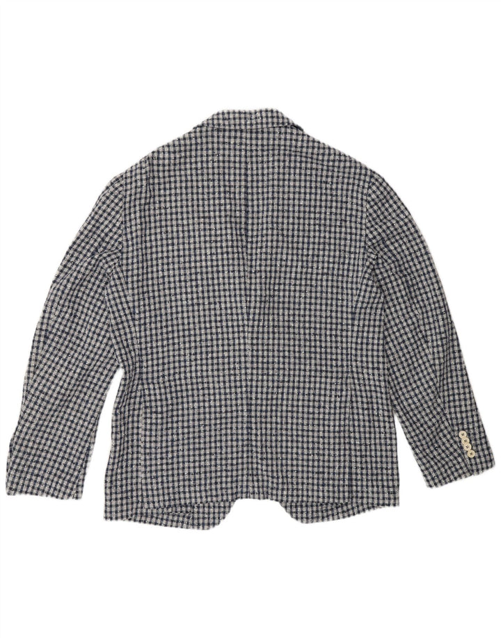 Fradi Giacca blazer a 2 bottoni da uomo IT 54 2XL Cotone a quadri grigio