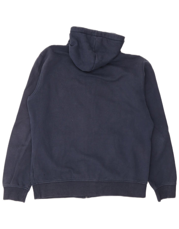 Maglione con cappuccio e zip grafica da uomo Tommy Hilfiger grande in cotone blu navy