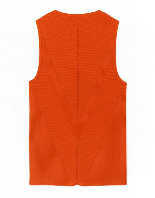 Canotta corta da donna Zara UK 10 piccola viscosa arancione
