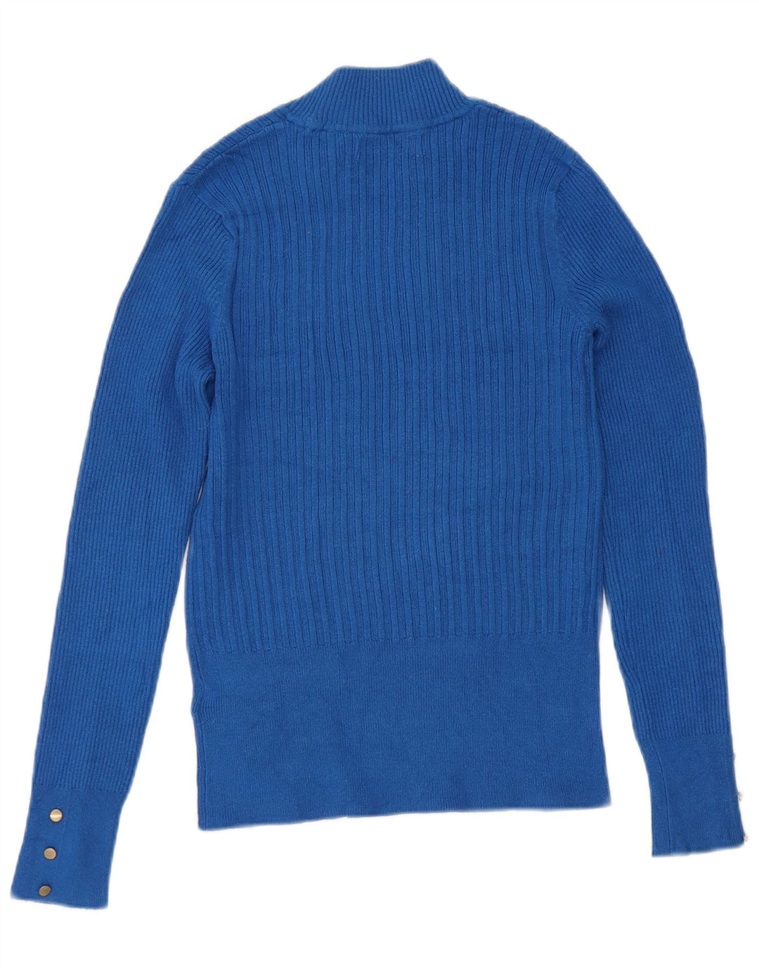 Maglione maglione a collo alto da donna Marks & Spencer UK 10 piccolo in viscosa blu