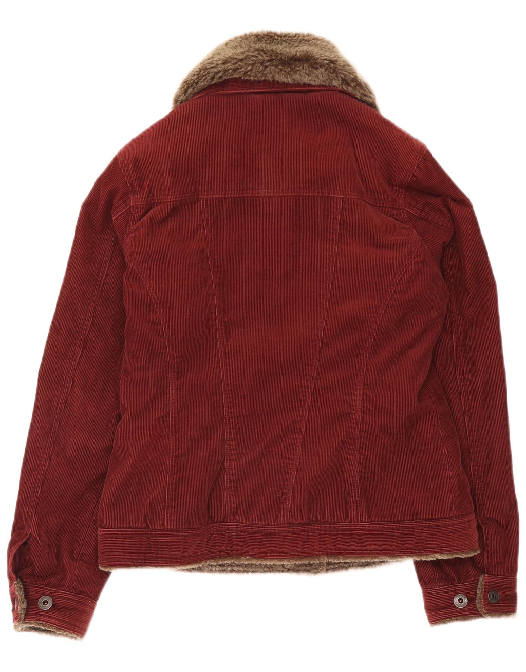 Giacca da donna in velluto a coste Monsoon UK 10 piccola in cotone bordeaux