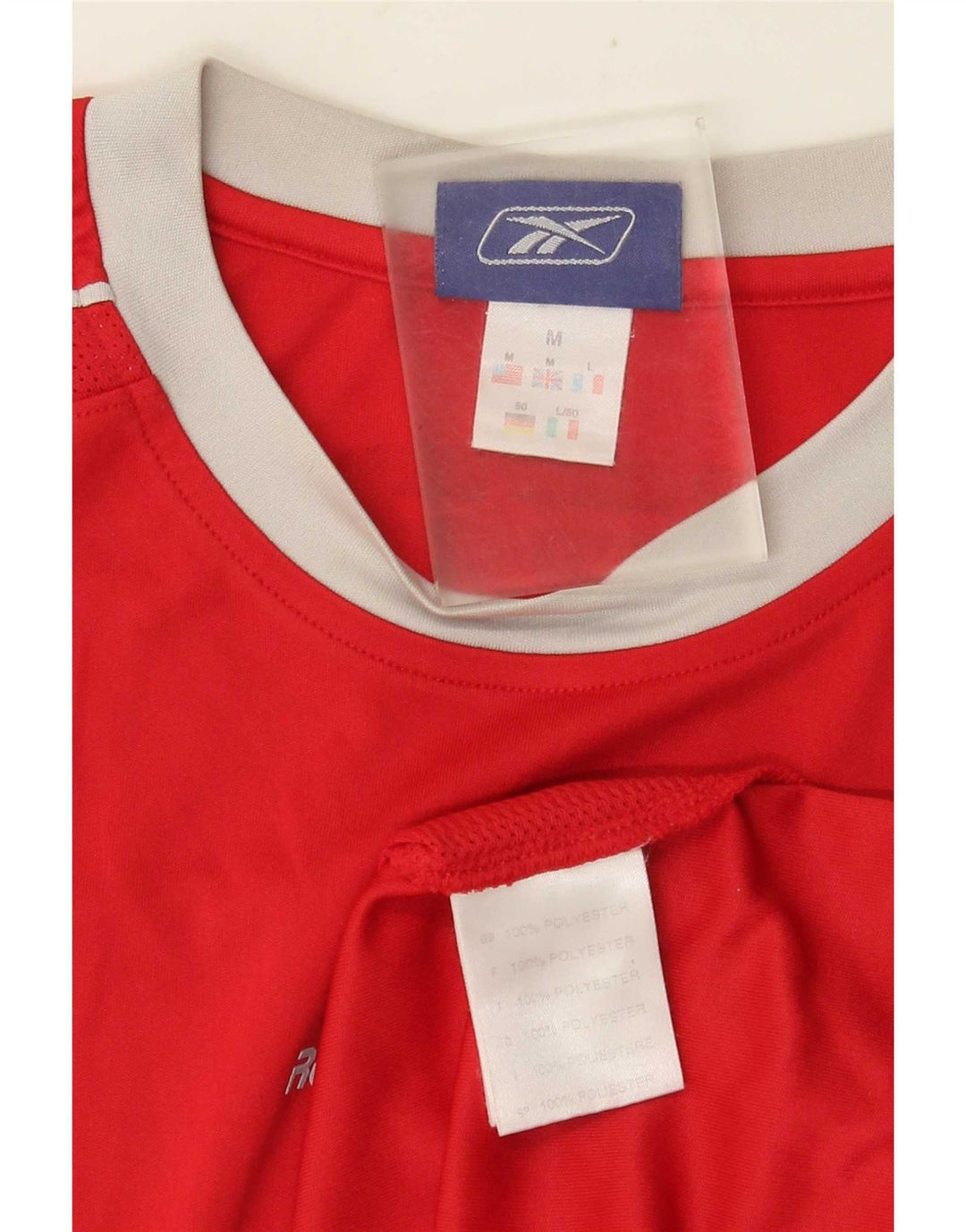 Canotta Reebok da uomo rosso medio in poliestere