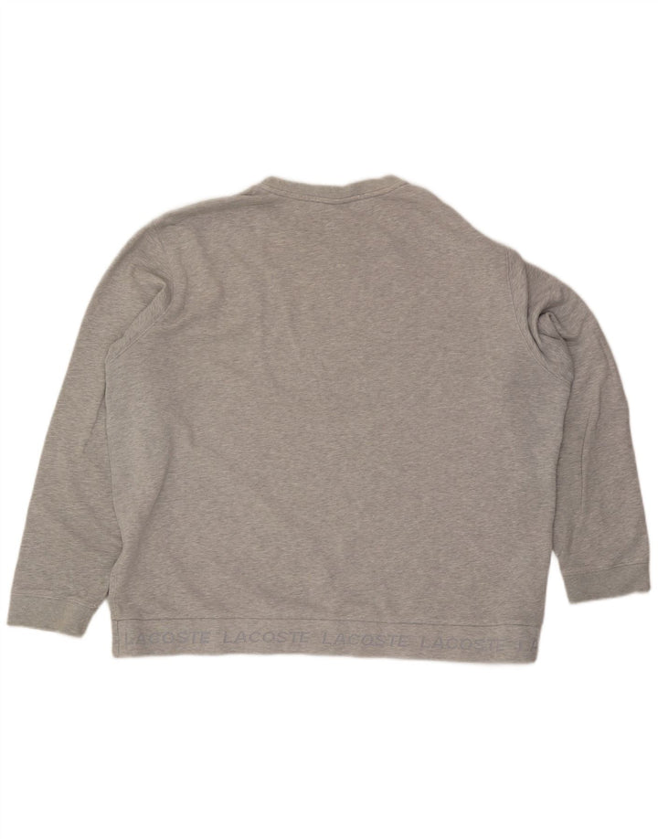 Felpa da uomo Lacoste maglione taglia 8 3XL cotone chiazzato grigio