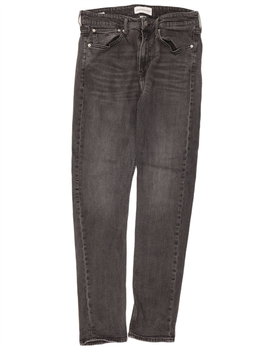 Jeans slim da uomo Calvin Klein W32 L32 cotone grigio