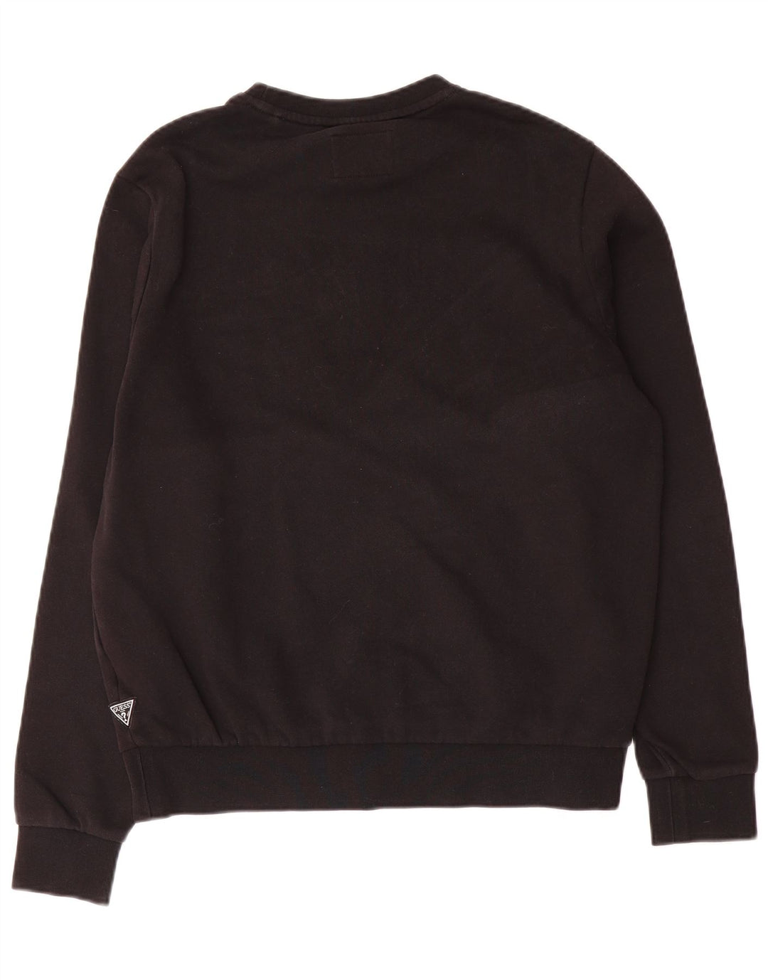 Guess Felpa grafica da uomo Maglione UK 34 Piccolo cotone nero