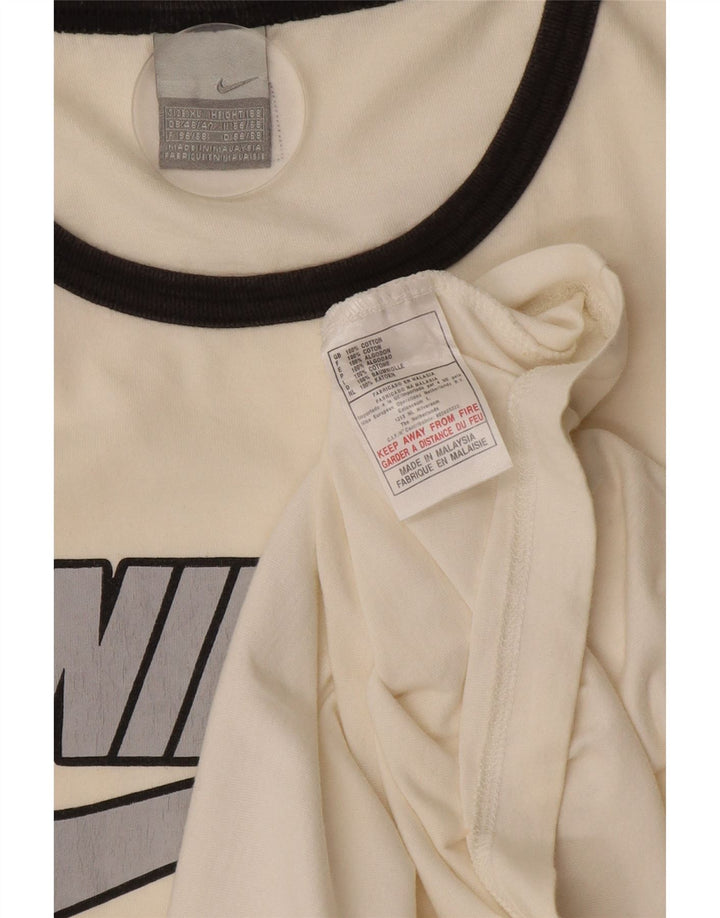 Canotta grafica da uomo NIKE UK 46/47 XL cotone bianco sporco