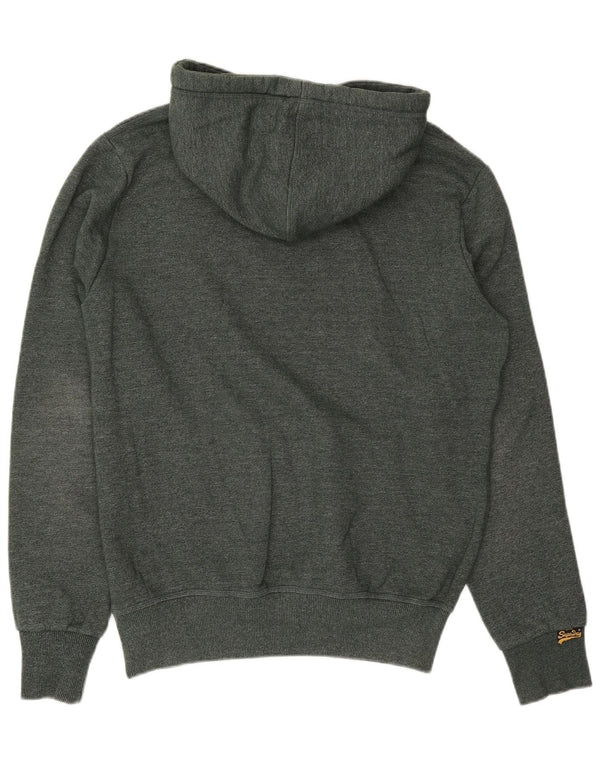 Felpa con cappuccio grafica da uomo Superdry XL in cotone grigio